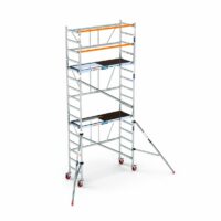 Andamio Plegable Aluminio 5.70 m de Altura de Trabajo con estabilizadores