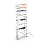 Andamio Plegable de Aluminio 7.50 m Altura Trabajo con 2 estabilizadores