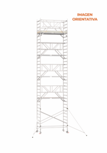 Andamio Aluminio Scafline (by Altrex) Torre ECO PRO 135×190, Altura de Trabajo 11.2 m.