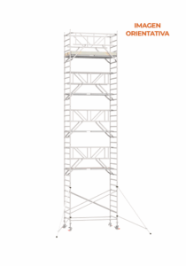 Andamio Aluminio Scafline (by Altrex) Torre ECO PRO 135×250, Altura de Trabajo 11.2 m.