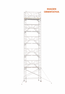 Andamio Aluminio Scafline (by Altrex) Torre ECO PRO 135×250, Altura de Trabajo 12.2 m.