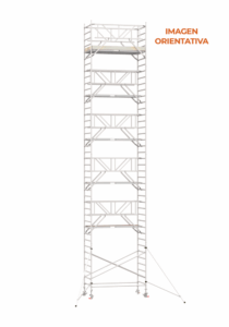 Andamio Aluminio Scafline (by Altrex) Torre ECO PRO 135×250, Altura de Trabajo 13.2 m.
