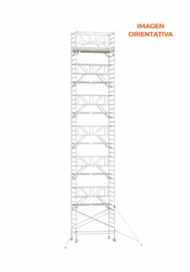 Andamio Aluminio Scafline (by Altrex) Torre ECO PRO 135×250, Altura de Trabajo 14.2 m.