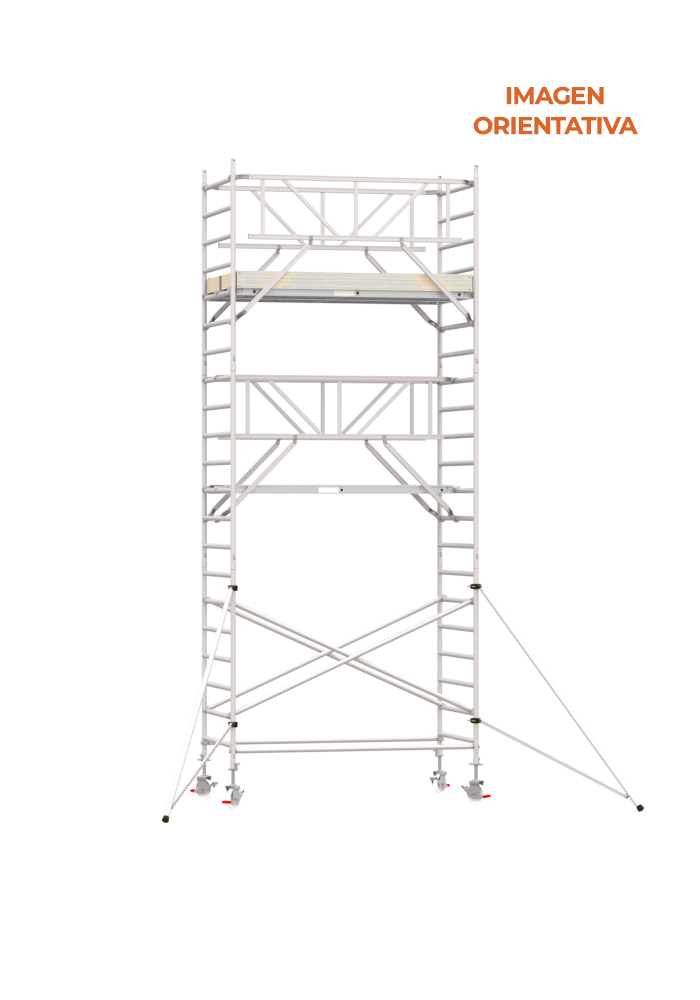 ECO-135-Altura-de-Trabajo-7.2-m Andamio Aluminio Scafline (by Altrex) Torre ECO PRO 135×190, Altura de Trabajo 9.2 m. - Imagen 1