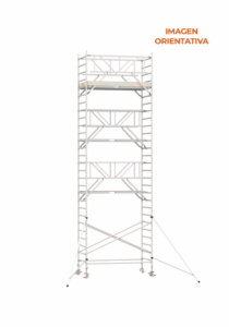 Andamio Aluminio Scafline (by Altrex) Torre ECO PRO 135×250, Altura de Trabajo 9.2 m.