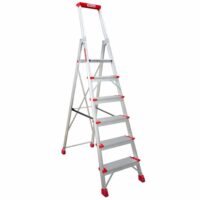 Escalera de tijera con peldaños cómodos EN947 n° peldaños 7 modelo ELEGANCE