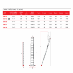 Escalera de aluminio extensible con cuerda EN212 n° peldaños 12+12 - Imagen 5