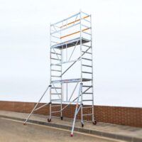 Andamio Plegable Aluminio 5.70 m de Altura de Trabajo con estabilizadores - Imagen 5