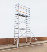 Andamio Plegable Aluminio 5.70 m de Altura de Trabajo con estabilizadores - Imagen 4