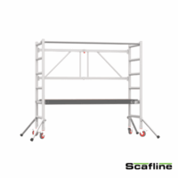 Andamio Plegable Scafline Altura de Trabajo 2.75 m con Estabilizadores Plataforma con Trampilla