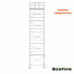 Andamio Aluminio Scafline (by Altrex) Torre PRO 75×190, Altura de Trabajo 10.2 m.