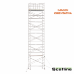 Andamio Aluminio Scafline (by Altrex) Torre PRO 135×190, Altura de Trabajo 12.2 m.