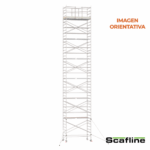 Andamio Aluminio Scafline (by Altrex) Torre PRO 135×190, Altura de Trabajo 14.2 m.