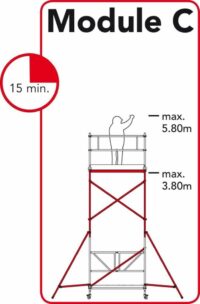 Andamio Aluminio Altrex RS TOWER 34, 75×165, Altura de Trabajo 5.8 m. Módulo 1+2+3 - Imagen 3