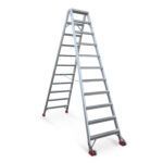 Escalera de tijera de doble subida NDS11 n° peldaños 11+11