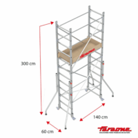 Andamio Aluminio Faraone RAPIDO 140, 60×140, Altura de Trabajo 4.00 m. Módulo 1+2