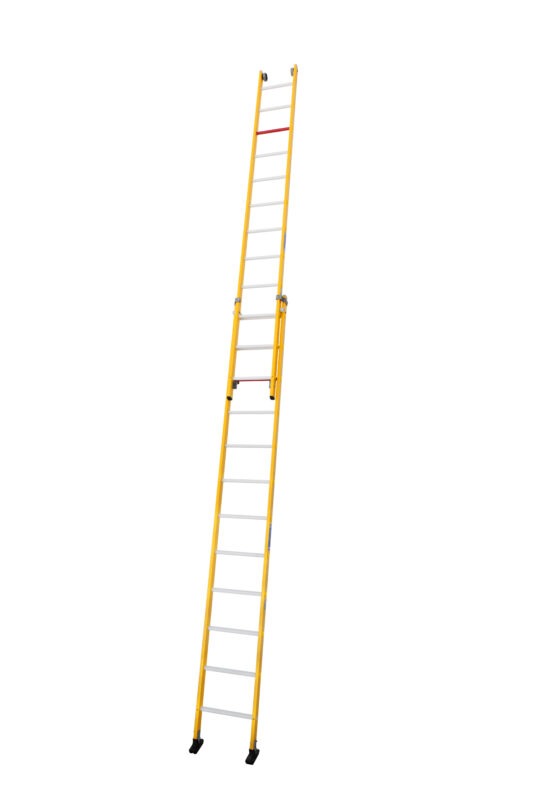 ESCALERA DE FIBRA EXTENSIBLE MANUAL 2 TRAMOS