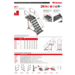 Escalera con plataforma y cuatro ruedas SB-T-04 Faraone n° peldaños 4 - Imagen 3