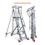 Escalera aluminio de almacén uso intensivo SMTS450 Faraone n° peldaños 15