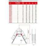Escalera puente con plataforma Inclinación 60º SP60-14 Faraone n° peldaños 14 - Imagen 5