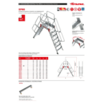 Escalera puente con plataforma Inclinación 60º SP60-14 Faraone n° peldaños 14 - Imagen 3