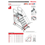 Escalera con plataforma y cuatro ruedas Inclinación 45º SY45-04 Faraone n° peldaños 4 - Imagen 3