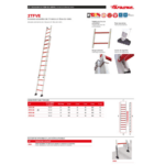 Escalera extensible de 2 tramos de fibra de vidrio 2TFVE-450 Faraone n° peldaños 2x16 - Imagen 3