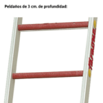 Escalera de doble subida de fibra de vidrio 2TFVT-05 Faraone n° peldaños 2x5 - Imagen 5