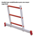 Escalera de doble subida de fibra de vidrio 2TFVT-05 Faraone n° peldaños 2x5 - Imagen 6