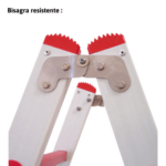 Escalera de doble subida de fibra de vidrio 2TFVT-05 Faraone n° peldaños 2x5 - Imagen 2