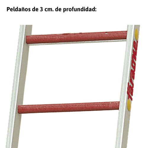 Escalera de fibra extensible Cuerda 2TFV-550/EC Faraone n° peldaños 2x19 - Imagen 2