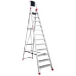 Escalera de almacén fabricada en aluminio - 12 peldaños. Uso intensivo DOMUS12 FARAONE