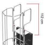 Escalera vertical de seguridad con jaula y descansillo SVS1-1496 Faraone - Imagen 6