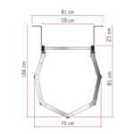 Escalera vertical de seguridad con jaula y descansillo SVS1-1496 Faraone - Imagen 5