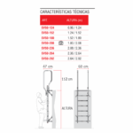 Escalera vertical de seguridad SVS0-124 sin jaula de protección Faraone - Imagen 4