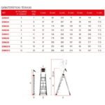 Escalera de almacén fabricada en aluminio - 4 peldaños. Uso intensivo DOMUS4 FARAONE - Imagen 3