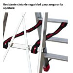 Escalera de almacén fabricada en aluminio - 4 peldaños. Uso intensivo DOMUS4 FARAONE - Imagen 2