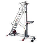 Escalera con plataforma y plano de carga eléctrico 10 peldaños - PICK Faraone