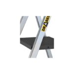 Escalera de tijera en aluminio de 5 peldaños con bandeja de herramientas - Imagen 7