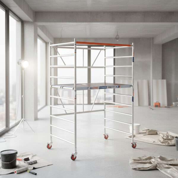 Andamio plegable 135x190 cm con y sin trampilla - 3,85 m altura de trabajo