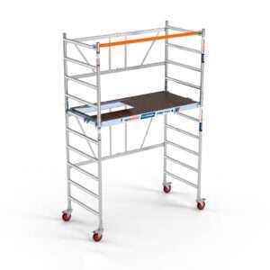 Andamio plegable 90 x 190 cm 3,85 m altura CON trampilla + plataforma 30 cm