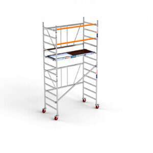Andamio plegable de aluminio 90x190 - 4,70 m alt. trabajo plataforma con trampilla