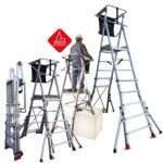 Escalera plegable con altura regulable. 6 peldaños PLS6 Faraone - Imagen 10