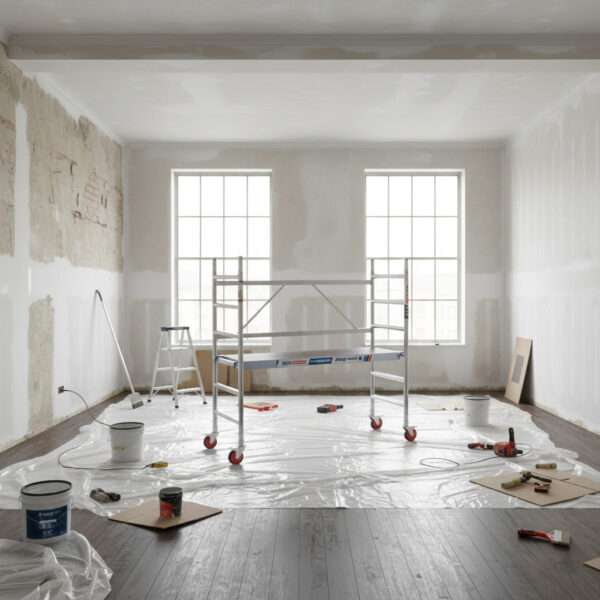 Andamio plegable EASY en una habitación