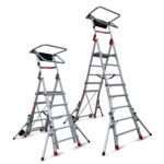 Escalera plegable PLS-COMPACT 5 peldaños y altura regulable