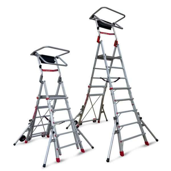 Escalera plegable PLS-COMPACT 5 peldaños y altura regulable