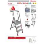 Escalera PL-PICKING de aluminio para picking - 4 peldaños - Imagen 4