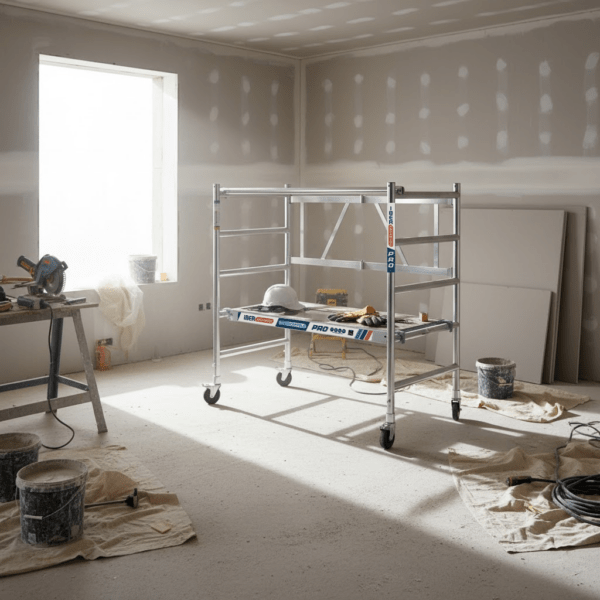 Andamio Easy Compact 1 en el interior de una vivienda en reformas