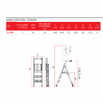 Escalera PL-PICKING de aluminio para picking - 4 peldaños - Imagen 3