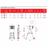 Escalera plegable con altura regulable. 6 peldaños PLS6 Faraone - Imagen 11